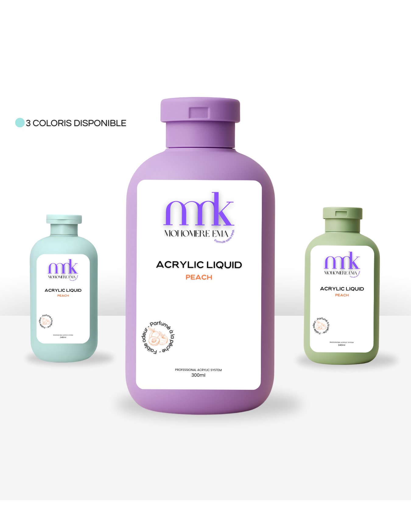 MONOMERE PEACH - LIQUID ACRYLIC - 300ml
