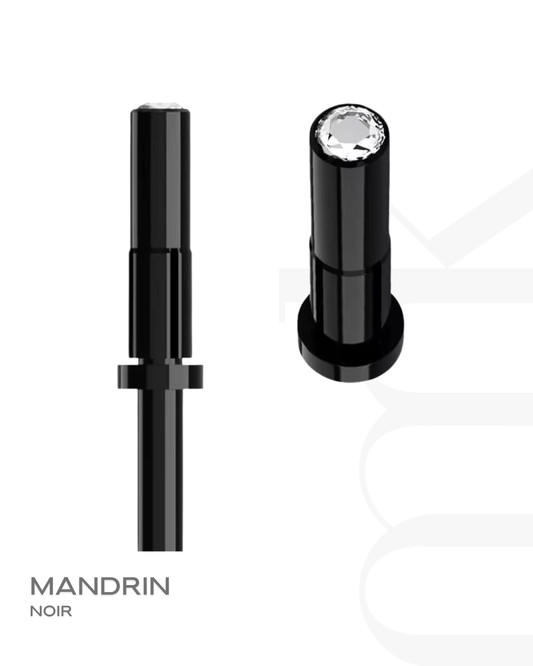 CRYSTAL MANDRIN NOIR - EMBOUT SUPPORT BANDES DE PONÇAGE